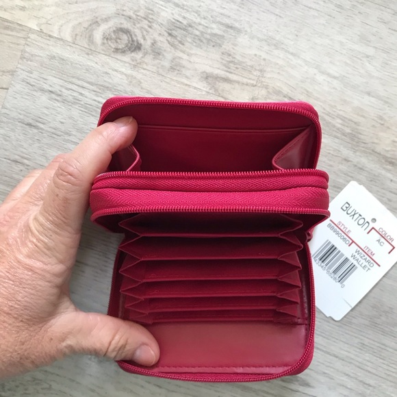 Buxton Hot Pink Wizard Wallet NWT Lots of Compartments - Picture 3 of 6